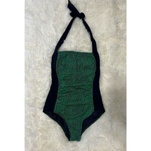 Boden Green and Navy One Piece Swimsuit